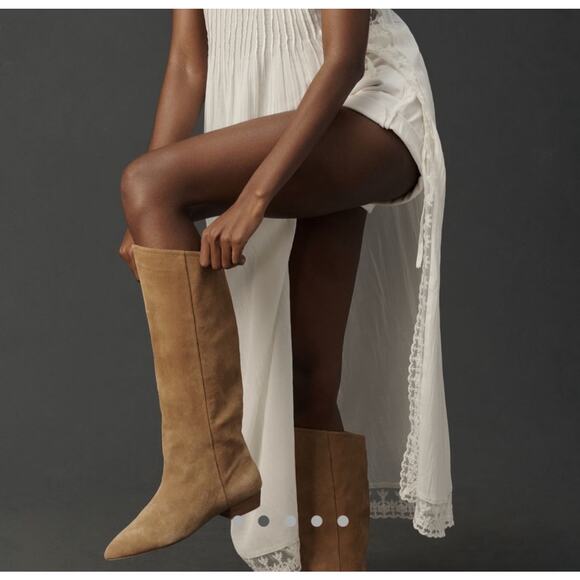 Anthropologie Silent D Bianca Boots Suede Size 39 - Picture 1 of 13